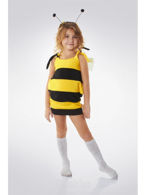 Карнавальний костюм Бджілка (фліс) для дівчиники, розмір 92-116